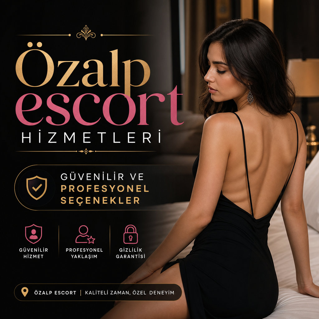 Özalp escort hizmetleri için güvenilir ve profesyonel seçenekler sunan reklam görseli