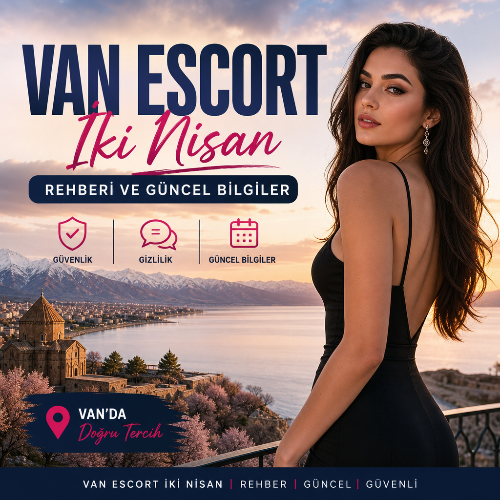 Van Escort İki Nisan rehberi ve güncel bilgiler sunan tanıtım görseli