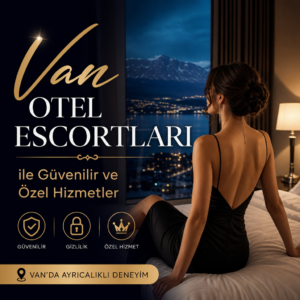 Van otel hizmetlerini simgeleyen, güvenilir ve özel deneyimi vurgulayan zarif otel temalı görsel